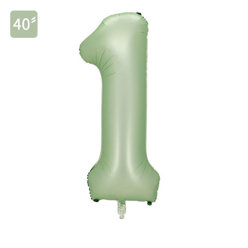 

40-дюймовые оливково-зеленые шары 0-9, гелиевая фольга, цифровые шары для украшения дня рождения, годовщин, вечеринок 40inch