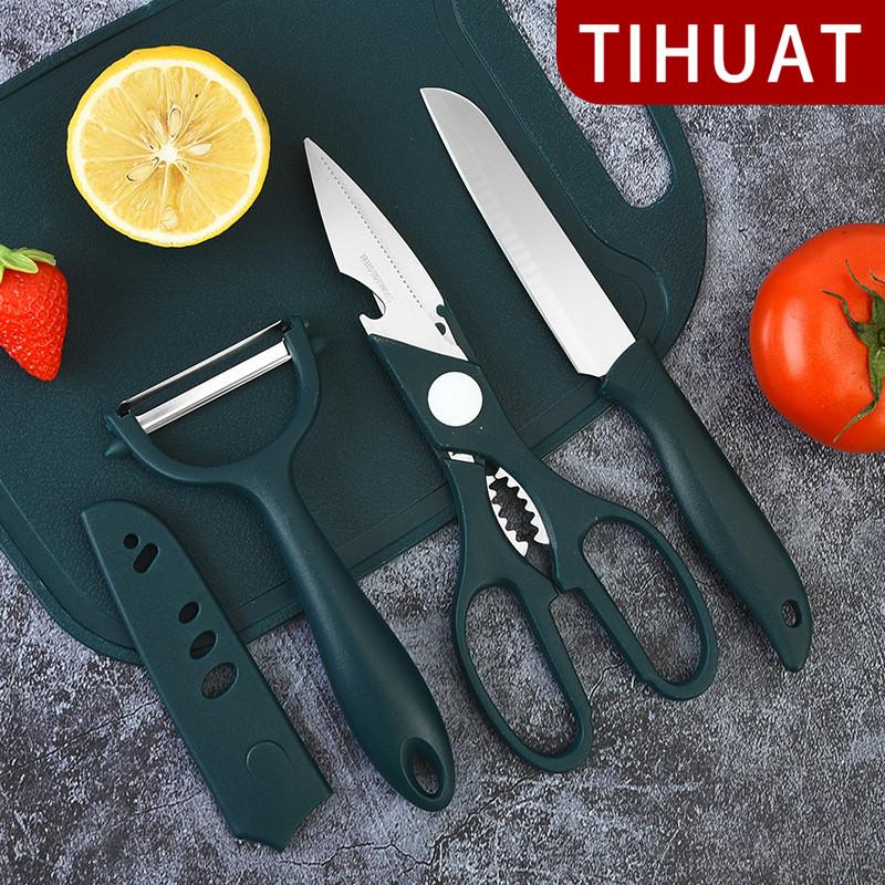 

TIHUAT Хвостовая ручка из четырех частей, ножницы для фруктов, нож для очистки, кухонные ножи и наборы аксессуаров для ножей