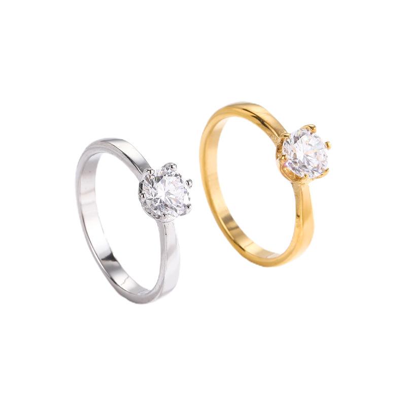 Super Funkelnder Großer Zirkon Edelstahlring - Partnerring, Echtschmuck, Party Schmuck, Ring