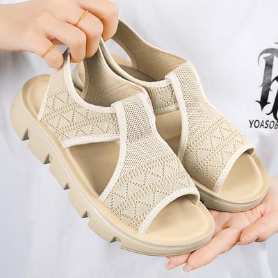 Shoes for Women In Summer 2025, Breathable Sandals, Thick Soled Casual Women's Shoes, Half Slippers, Mesh Flat Sandals