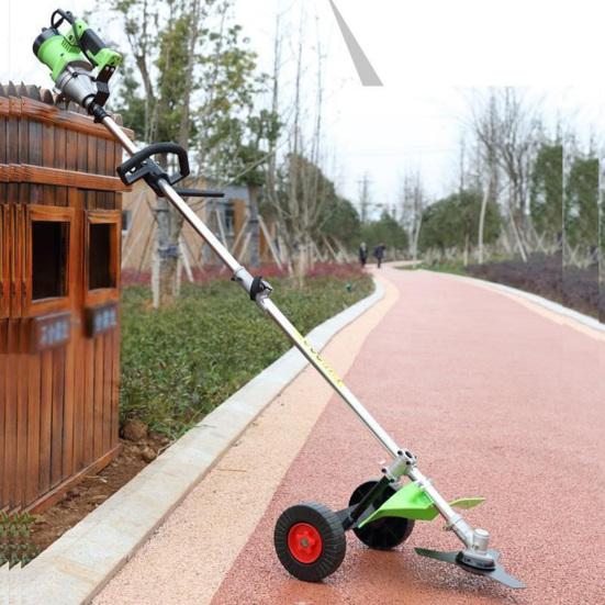 Cadru de susținere al mașinii de tuns iarba Reglabil în formă de T Roți auxiliare pentru mașina de tuns iarba, care economisește forța de muncă, portabil.