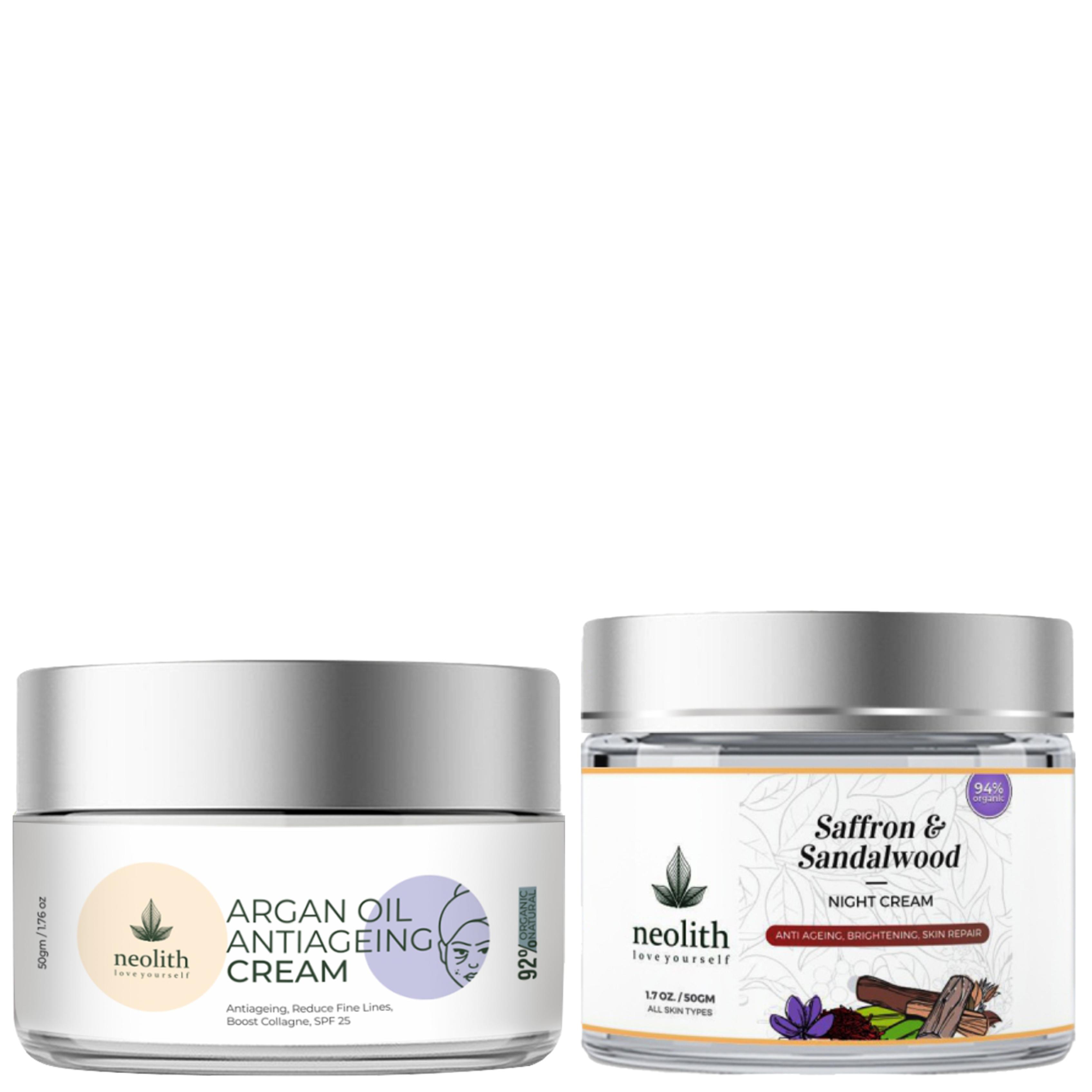 

Антивозрастной крем для лица с аргановым маслом Neolith с SPF 25 || Для подтяжки кожи, тонких линий, морщин, восстановления кожи, сияющей кожи || 50 GM 100 ML белый