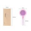 Pet Silicone Comb Comfortable Massage Self Cleaning Hair Removal Pet Grooming Brush with Handle for