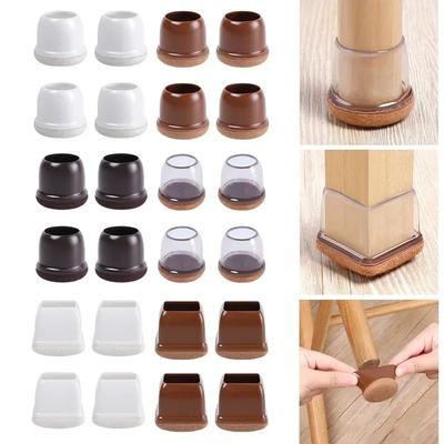 Silikon Schutzhülle Stummschaltende Tischbein Stuhlbezug Stuhlbein Bodenschoner mit dicken Filzpads Silikon