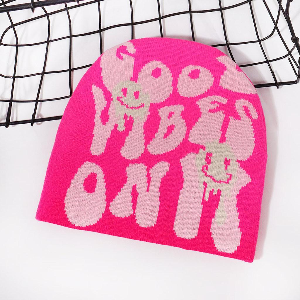 Fashionable Hat Knit With Letter Design For Winter Streetwear Enthusiasts