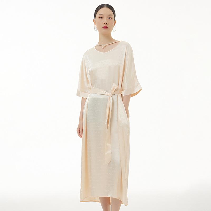 Xitao Vestido Casual da Moda com Laço Temperamento Mulheres WMD6962