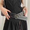 Punk Style Wide Women's Belt Snap Button Dress Jeans Belt Fashion Rivet Waist Belt  Spicy Girls