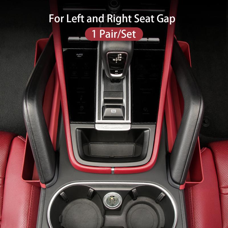 2PCS Center Console Storage Box For Porsche Cayenne 2018-2025 Car Central Control Gap Phone Key Holder Organizer Accessoriess