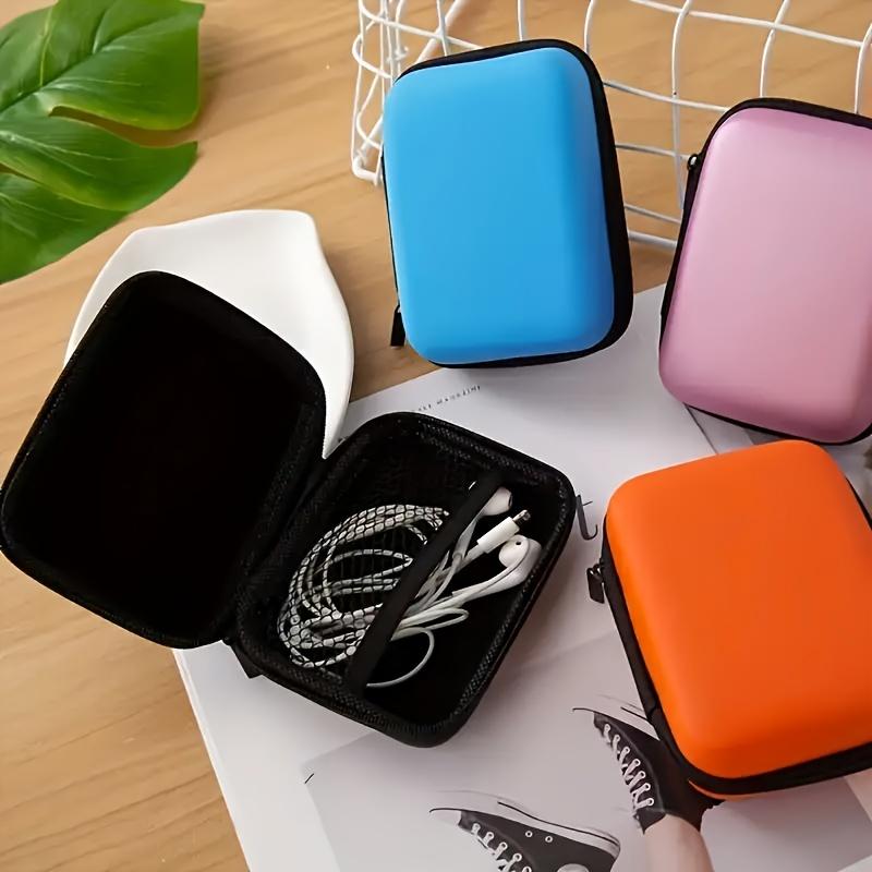 1pc Travel Mini Portable Earphone Bag, Coin Wallet Storage Box Jewelry Ornament Box, Home Decor, Christmas Gift, New Year Gift