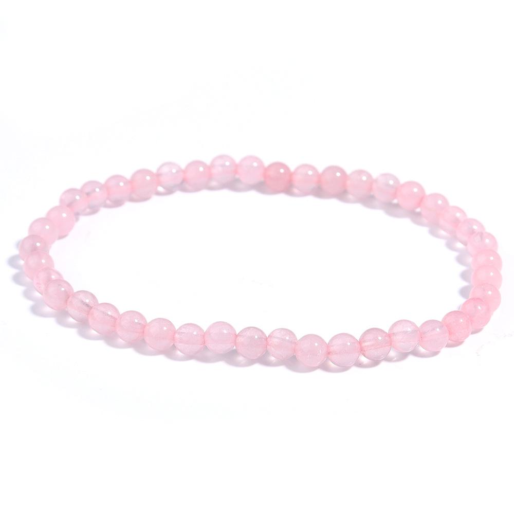 

Высококачественный эластичный браслет из розового кварца - Универсальный аксессуар для женщин