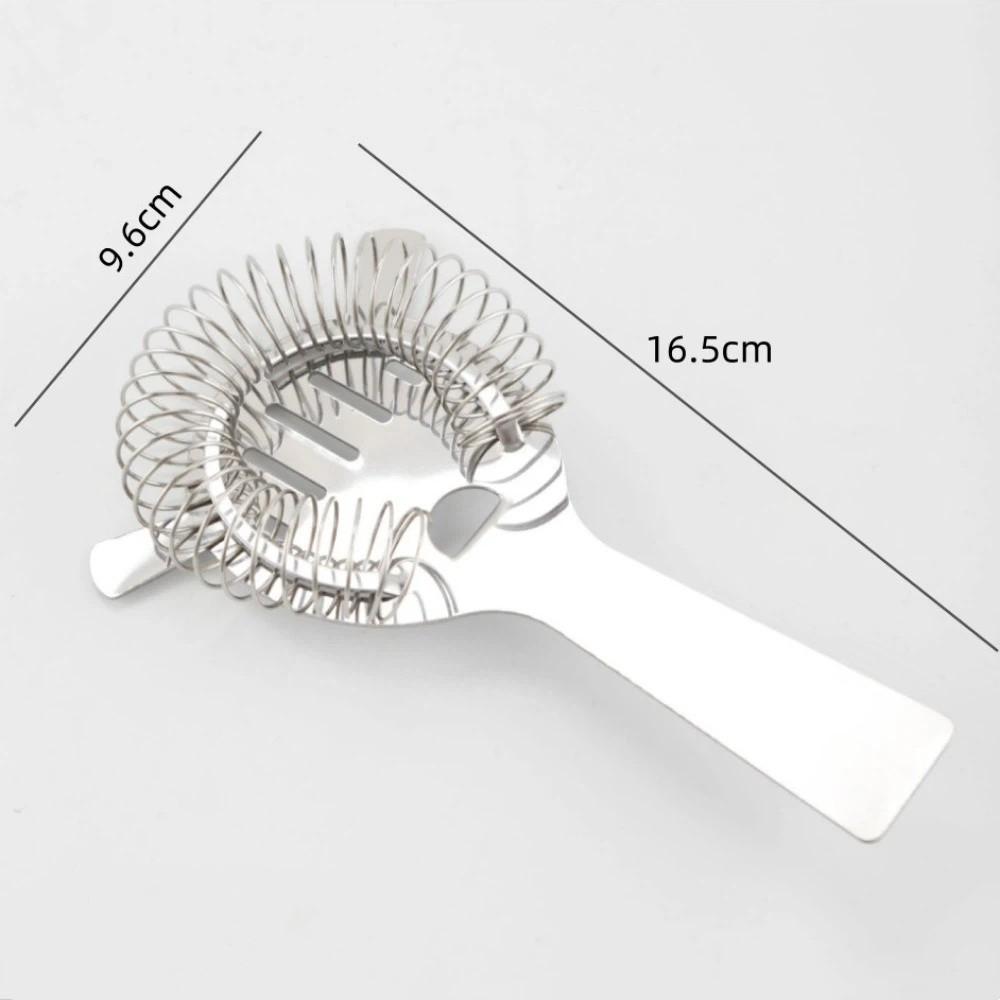 Silver Bar Strainer Stainless Steel Hawthorne Strainer Mixed Drink Cocktail Strainer  Home Bar Use