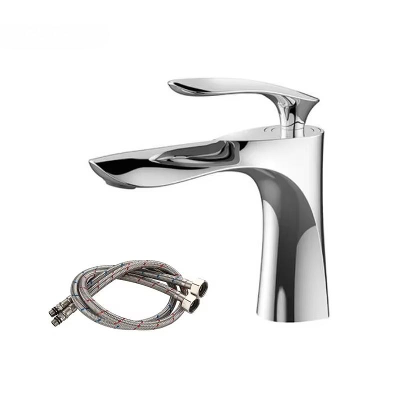 

Premium Classic Single Handle Bathroom Faucet - High Quality Hot and Cold Water Basin Tap for Toilet Countertop and Vanity Sink