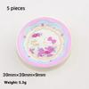 5Pcs Simulation Kitchen Decor 1/12 Dollhouse Cartoon Kt Cat Mini Plates Dishes Model Dolls House Accessories Pretend Play Toys