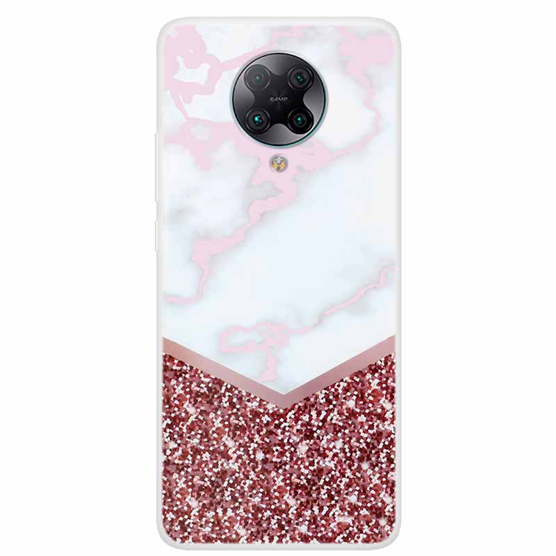 For Poco F2 Pro Case 6.67'' Clear Marble Soft TPU PocoF2 Pro F 2 F2Pro Phone Cover For Xiaomi Poco F2 Pro Shells Cartoon Fundas