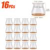 4~32PCs Chair Leg Floor Protectors Rubber Feet Protector Pads Furniture Table Socks Plugs Cover Furniture Feet Reduce Noise