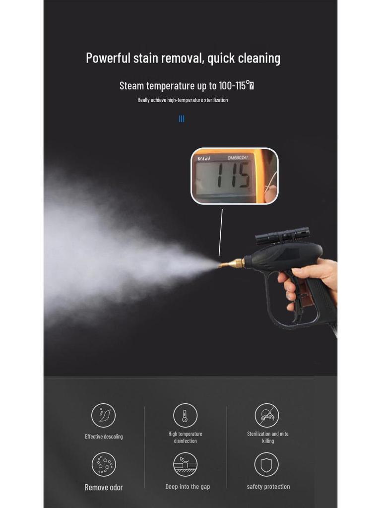 Dubbelspänningsångrengörare: Hög temperatur och tryck för rengöring av köksfläkt och AC