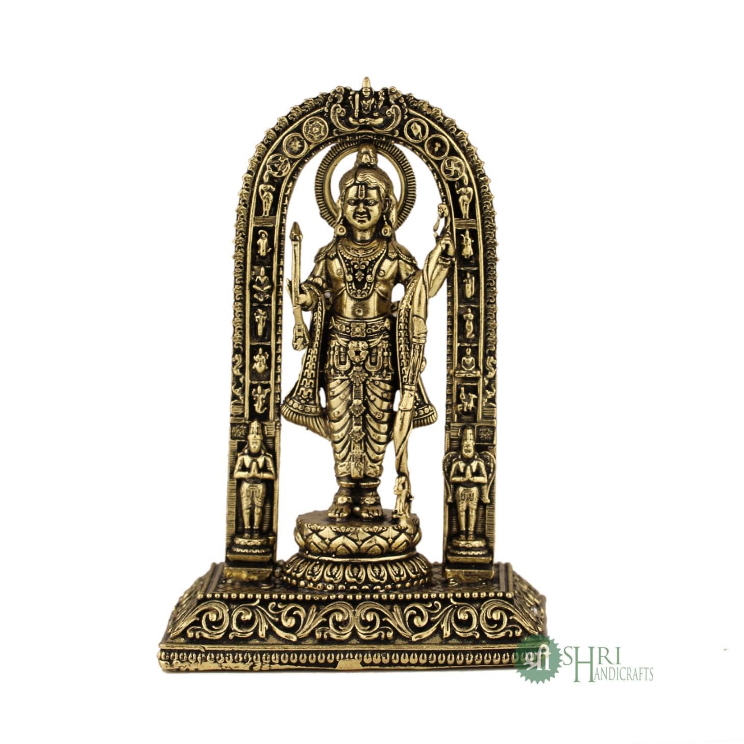 God Ram Lalla Shri Ram Ayodhya Temple Murti, Shri Ram Religious Statue, Brass