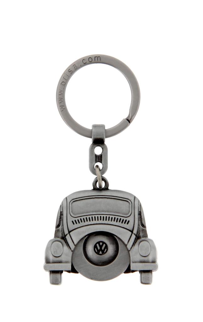 BRISA VW Collection Beetle BEETLE Antique Silver Tone Keychain BEKH21