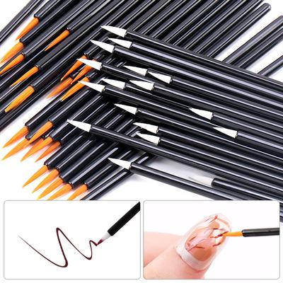Eyeshadow Brush Nail Stroke Brush Small Beauty Brush 50 Pack Of Portable Nail Tools