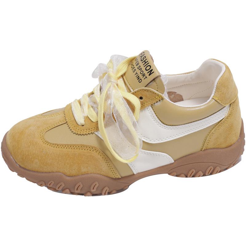 

Leather women s spring and summer new flat-bottomed sports breathable little white shoes inner heightening board shoes 35