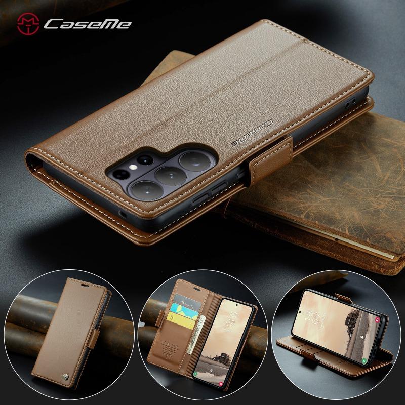 CaseMe Magnetic PU Leather Wallet Phone Case For Samsung Galaxy S26 Ultra/S25 Plus/S24/S23/S22/S21/S20 Card Holder Pocket Cover