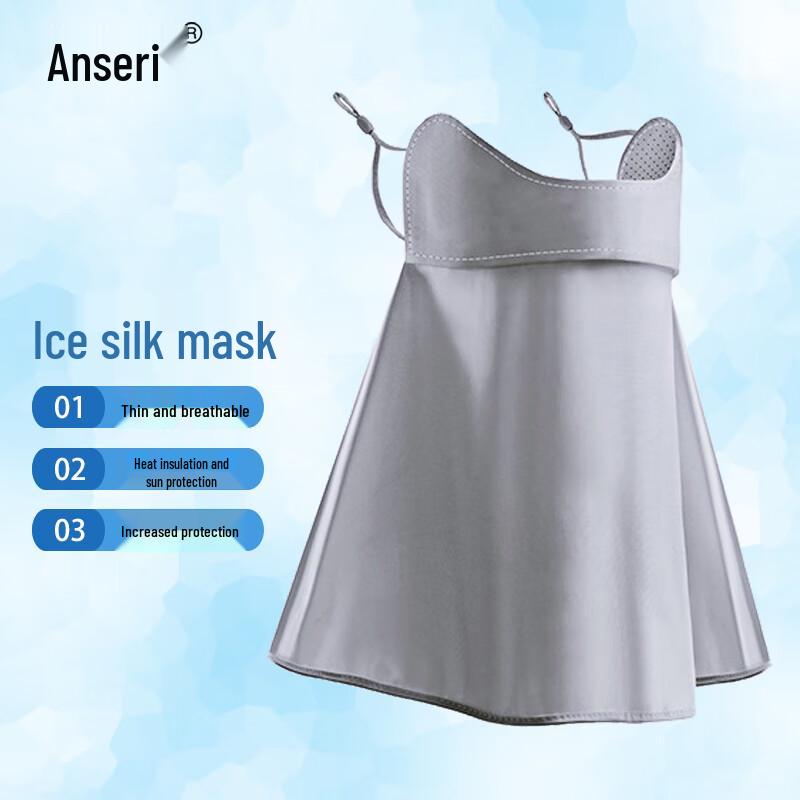 

Anshairui Ear-Hook Ice Silk Sun Protection Face Mask 2-pack