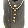 C S In The Room Rodney Gold Button punChIng moCk neCk SleeveleSS Knit 2ColorS C