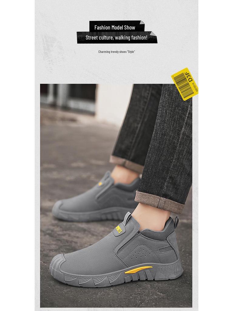 Men's 2025 Spring Soft Sole Sports Dad Shoes - Dirt-Resistant Work Protection Footwear