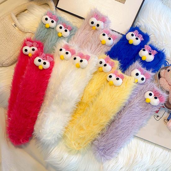 Funny Fuzzy Silly Socks for Women Fluffy Slipper Socks 3D Novelty Face Plush Socks Winter Warm Cute Floor Socks
