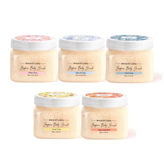 BOUQUET GARNI - Sugar Body Scrub - 5 Types Pink Grapefruit