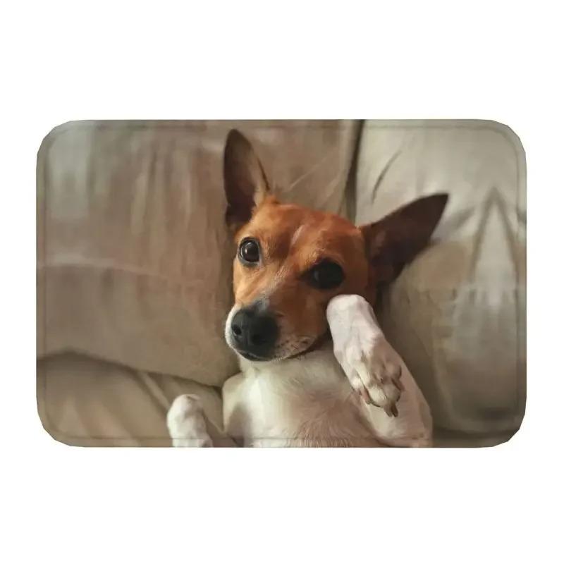 Van Gogh Starry Night Art Style Dog Living Room Door Mat Carpet Classic Painting Beret Dog Pattern Anti-slip Rug for Home Decor