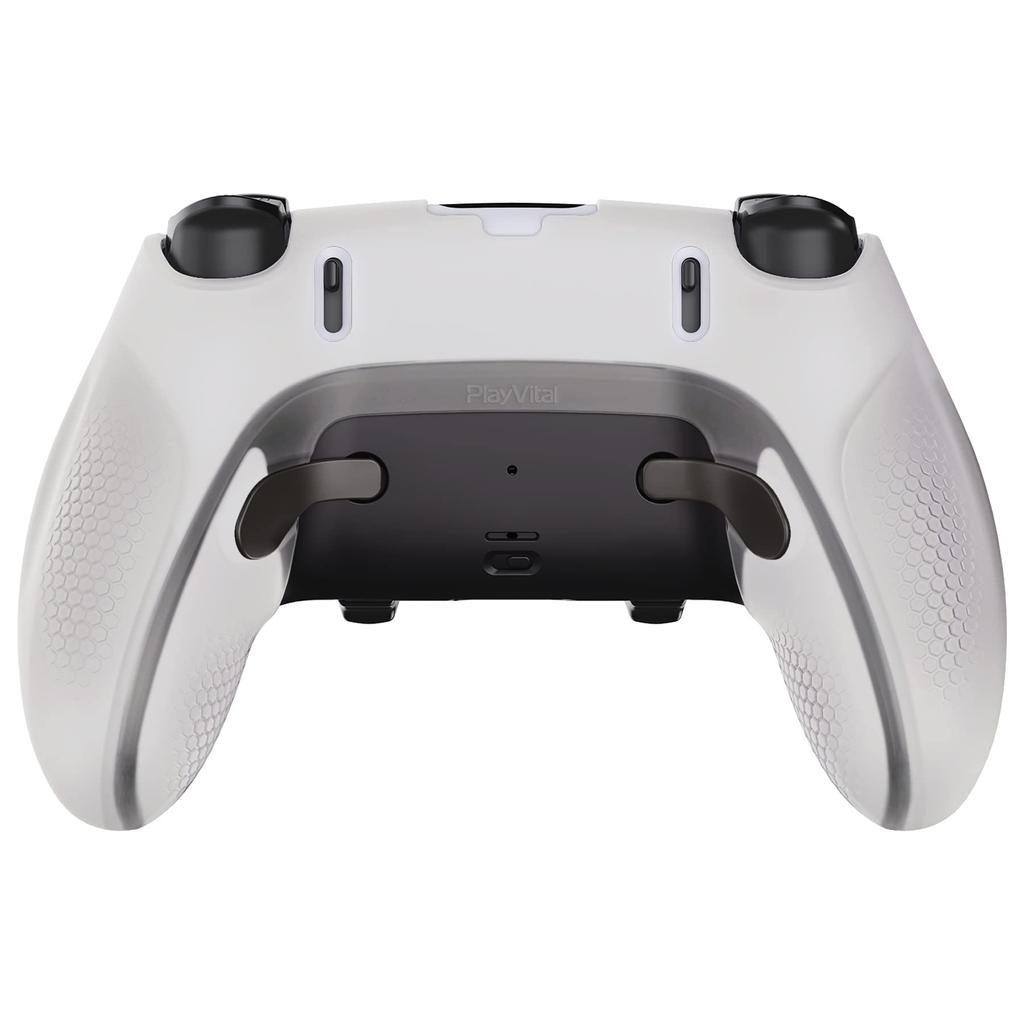 PlayVital Ninja Edition Open Design Silicone Cover Skin for PS5 Edge Ergonomic Protective Soft Rubber Case with Thumb Grip Caps for PS5 Edge Wireless