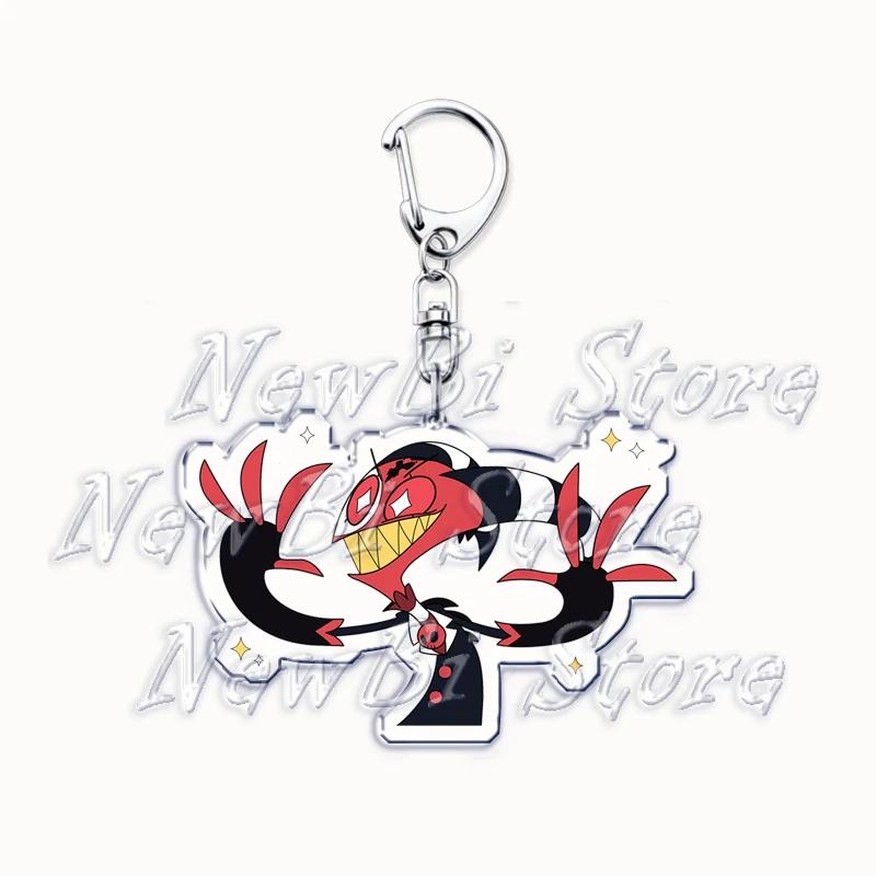 Cartoon Anime Series Helluva Blitzo Keychains Boss Keyring for Accessories Bag Pendant Key Chain Ring Jewelry Fans Friends Gifts