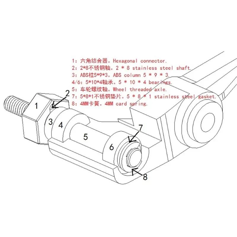 1set Electric Lift Rear Suspension for 1/14 RC Truck Tamiya 56368 For scania 770S For volvo FH16