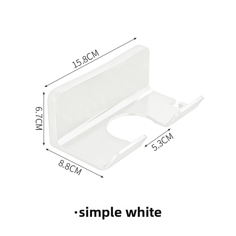 

Держатель для фена для ванной комнаты, настенный, органайзер для хранения фена, полка для фена для ванной комнаты без сверления Simple белый