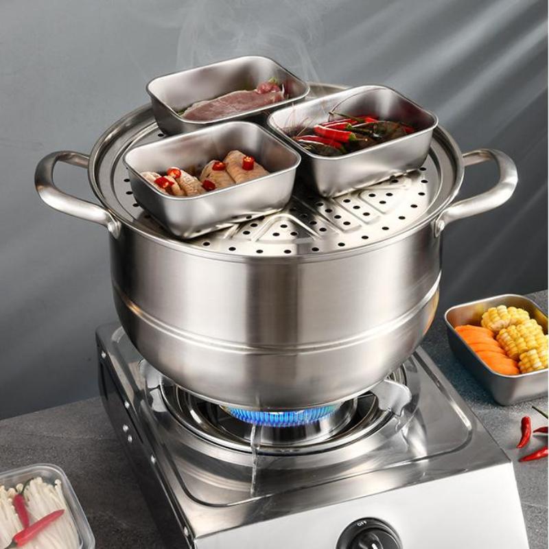 Stainless Steel Refrigerator Food Storage Box With Plastic Lid Prepare Food Freshness Preservation Box Picnic Box