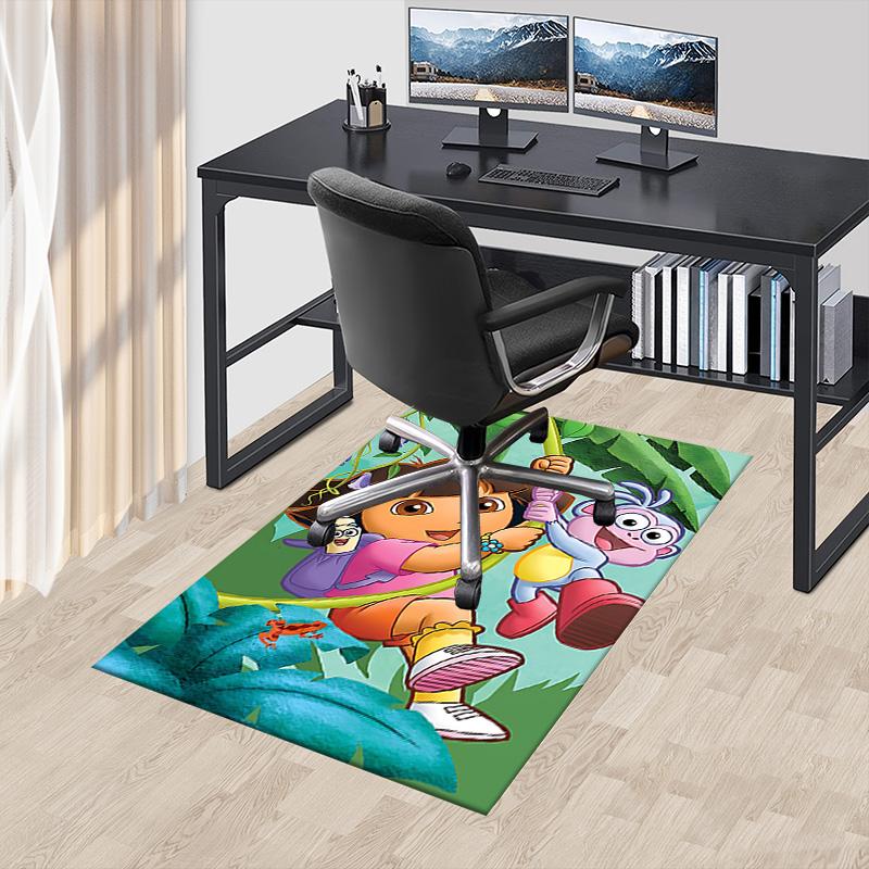 Dora'S Jungle Adventure Carpet For Playroom Bedroom Living Room Sofa Home Decorkids Game Area Rug Nonslip Floor Mat