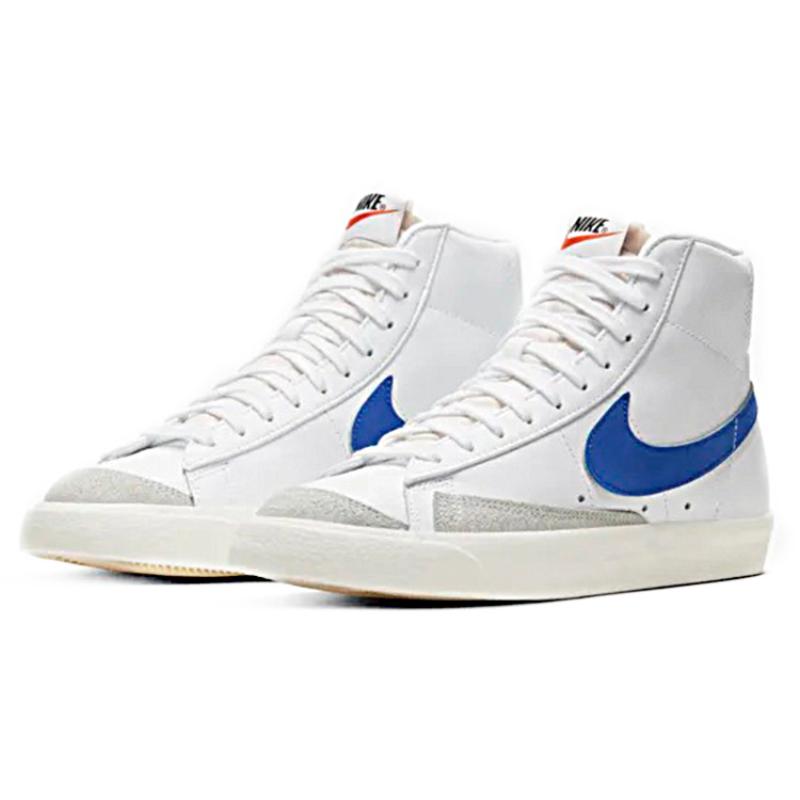 Nike Blazer Mid 77 White Racer Blue Women's Sneakers Skateboard Shoes CZ1055-103