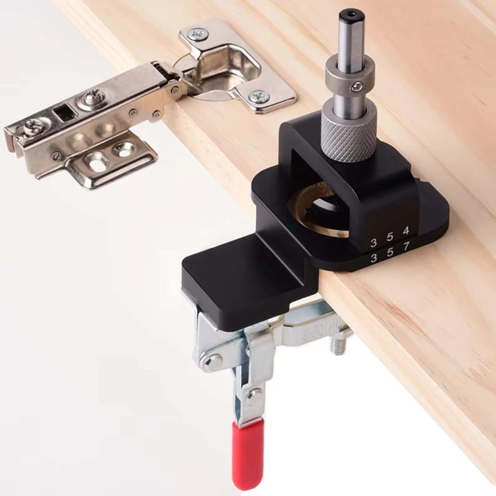 35mm Concealed Hinge Jig Hole Drilling Guide Locator Template Woodworking for Frame Cabinet Cupboard Door Hinges Installation