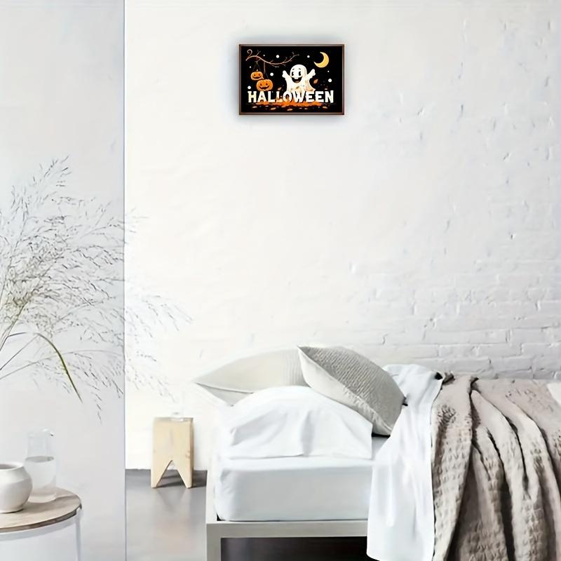 1pc 8x12 Inch Halloween Iron Wall Sign - Cute & Pumpkin 2D Flat Metal Decor with Retro Vintage Design, Durable Hanging Plaque