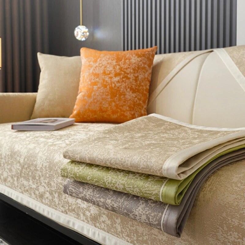 Luxury Chenille Sofa Cushion Four Seasons Universal Anti Slip Premium Leather Sofa Cover Simple Cover Cloth Towel Cushion