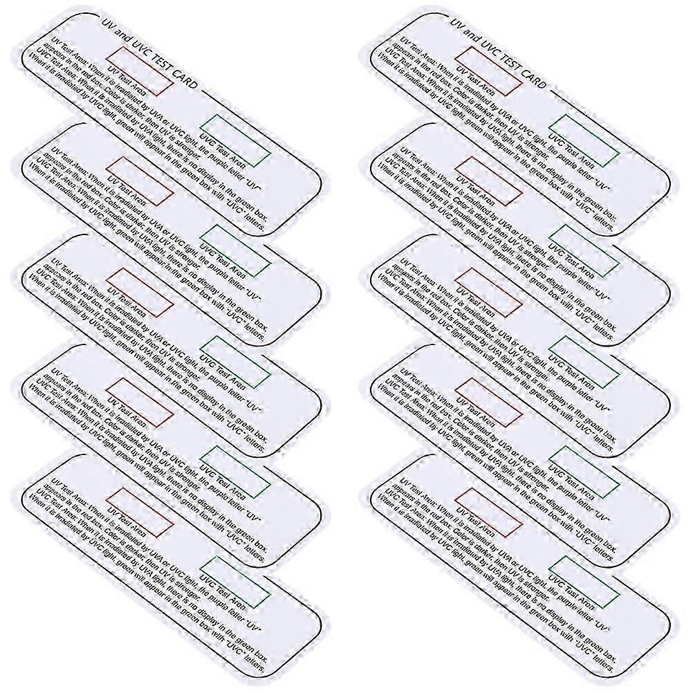 10Pcs Indoor UVC Testing Cards Daily Use UV Light Test Cards Disinfection Cabinet Test Cards