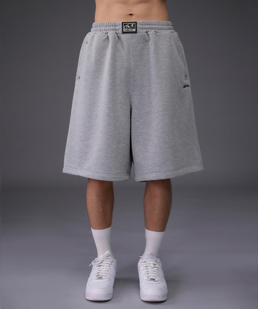 Mihag Metal Plate Bermuda Pants (Gray)