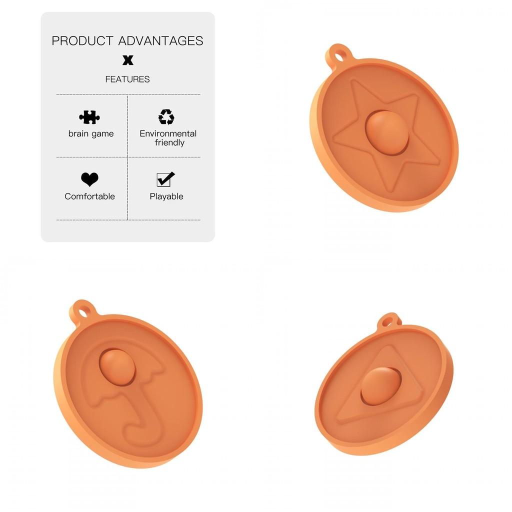 Squid Game Pop It Simple Dimple Push Bubble Keychain Pendant Fidget Toy For Stress Relief Fun