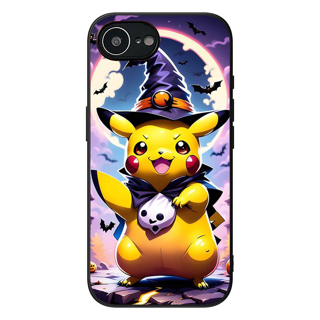 Phone Cover for Apple iPhone 13 12 Mini XS 11 Pro Max 7 8 Plus XR SE 2022 2020 SE3 Case P-Pikachus Mew P-Pokemons Mewtwo