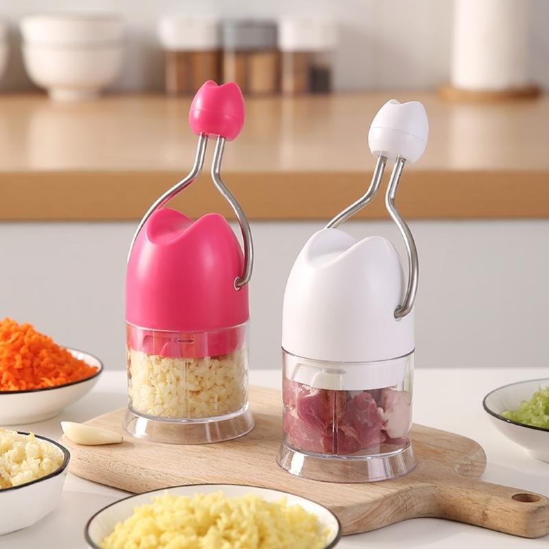 Manual Garlic Mincer For Garlic Crushing With Ergonomic Handle Plastic Easy to Clean Seasoning Chopper Kitchen Tool