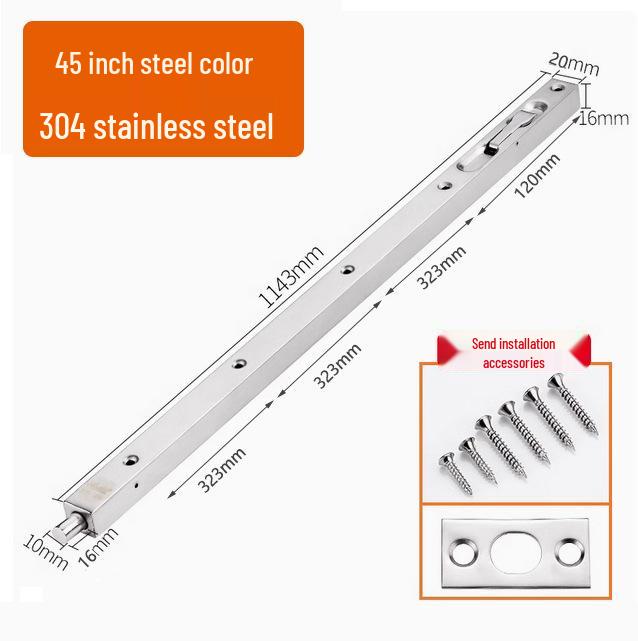 Stainless Steel 304 Concealed Heaven & Earth Fire Door Bolt - 1 Meter Extension