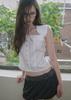 Pilse Frill Cap Sleeveless Blouse, White