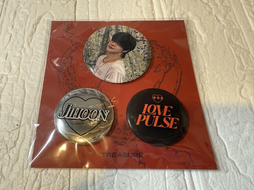 

[USED] TREASURE LOVEPULSE Korean Goods Badge Jihoon