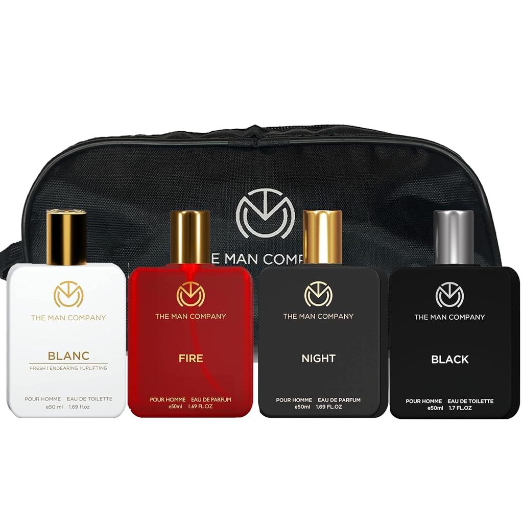 The Man Company Perfume Gift Set for Men 4 * 50ml - A Gentleman's Choice | Premium Long-Lasting Eau De Parfum & Eau De Toilette Body Spray For Men